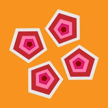 Shape of a pentagon Stock Illustration
