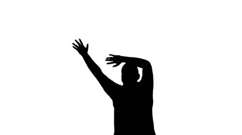 Shape people man arms up Stock Footage 60796599