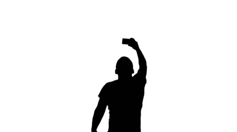Shape people man cellphone Stock Footage 60815091