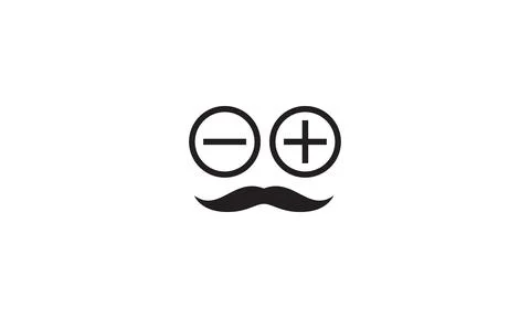 Shape plus minus face logo vector icon illustration design Stock Illustration