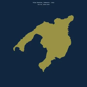 Shape of Pulau Panaitan in the Java Sea, belonging to Indonesia Stock-Illustration