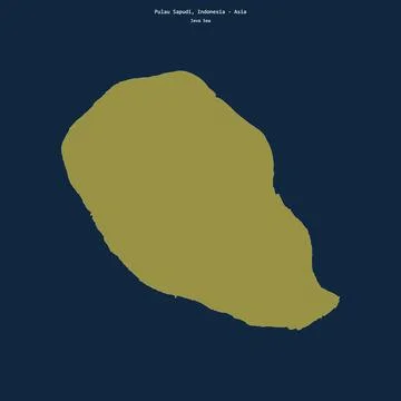Shape of Pulau Sapudi in the Java Sea, belonging to Indonesia Stockillustratie