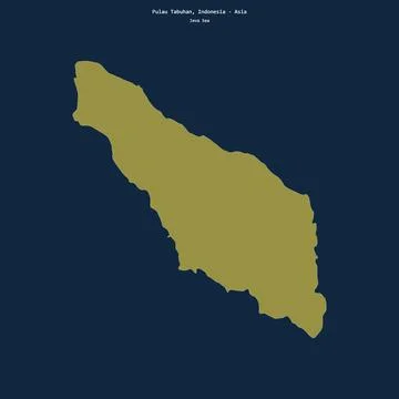 Shape of Pulau Tabuhan in the Java Sea, belonging to Indonesia Stockillustratie