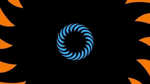 Shape rotates and increases in size, covers the background and disappears. Video stock 118275157