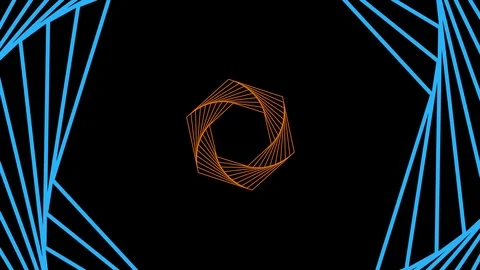 Shape rotates and increases in size, covers the background and disappears. Stock Footage 118881427