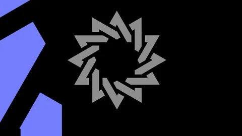 Shape rotates and increases in size, covers the background and disappears. Stock Footage 123488523