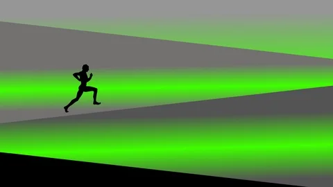 Shape of running man. Video stock 122645348