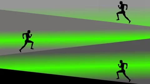 Shape of running men. Stock Footage 122669137