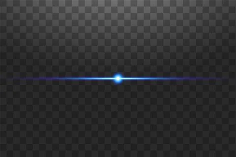 Shape, Single Line, Light Beam, Spotlight, Star. Blue neon lines with light Stock Illustration