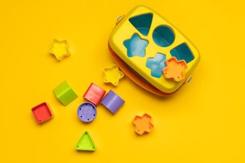 Shape sorter box for toddlers Fotos Stock