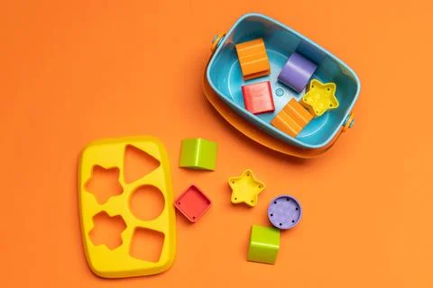 Shape sorter box for toddlers Stock Photos