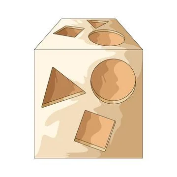 Shape sorter illustration Stock Illustration