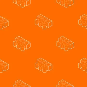 Shape sorter toy pattern vector orange 스톡 일러스트