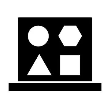 Shape sorter toy solid icon. Educational toy vector illustration isolated on 库存插图
