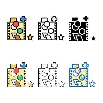 Shape sorting color icon vector clean Stock Illustration