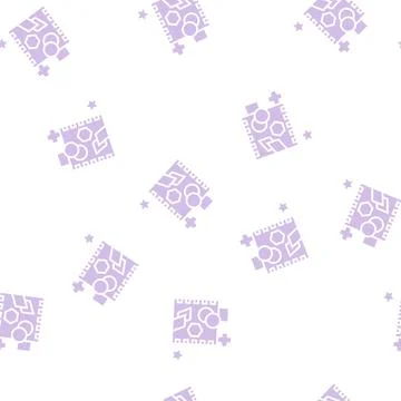 Shape sorting glyph seamless pattern Stock Illustration