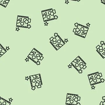 Shape sorting line seamless pattern イラスト素材