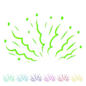Shape sparkles vector cartoon graphic Stock Illustration