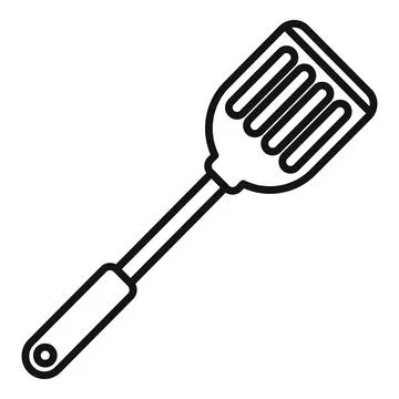 Shape spatula icon outline vector. Domestic equipment Stock Illustration