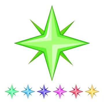 Shape star cartoon vector graphic Stock Illustration
