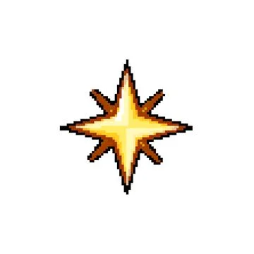Shape star pixel art vector illustration Stock Illustration