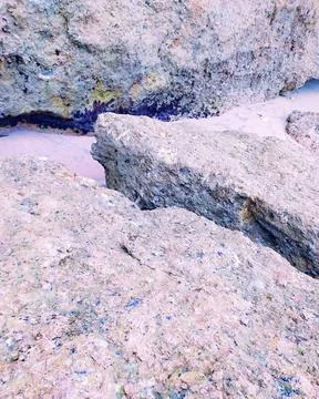 The shape of a stone on one of the beaches Stock Photos