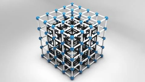 The shape structure of nanotechnology,Nanotechnology of the future,abstract.. Foto stock