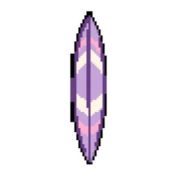 Shape surfboard pixel art vector illustration 스톡 일러스트