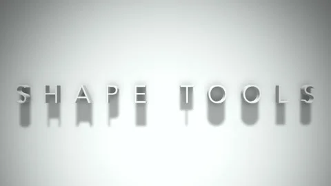 Shape tools 3D title animation with shadows on a white background Stock Footage 297266667
