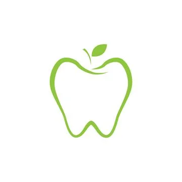 Shape tooth with leaf logo design, vector graphic symbol icon illustration .. Stock Illustration