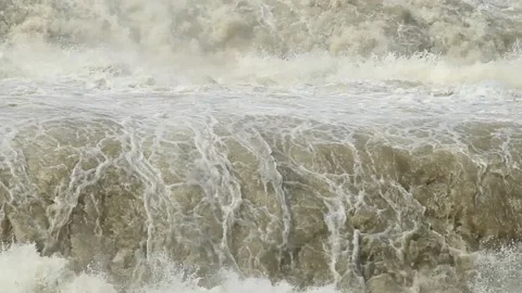 Shape of the waterfall close up Stock Footage 205245599