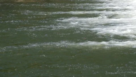 The shape of the waterfall flowing from the dam Stock-Footage 287997774