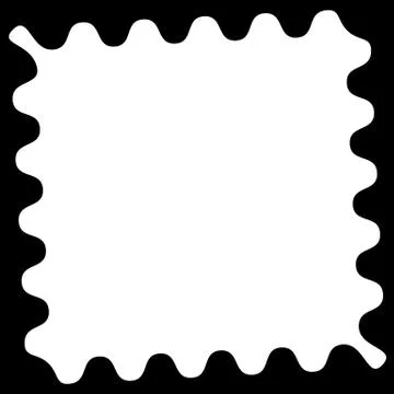 Shape with wavy, zigzag edges to clip photos Stock Illustration