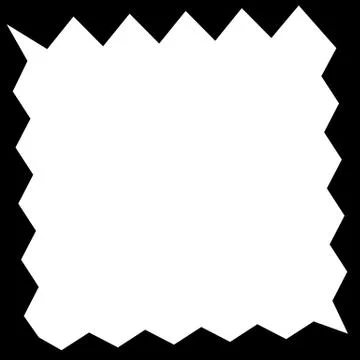 Shape with wavy, zigzag edges to clip photos Illustrazione stock