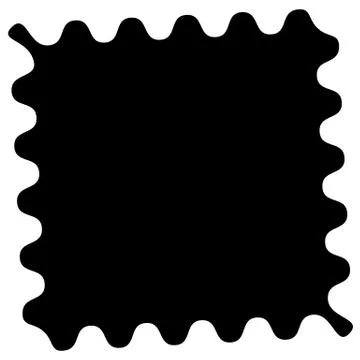 Shape with wavy, zigzag edges to clip photos Stock Illustration