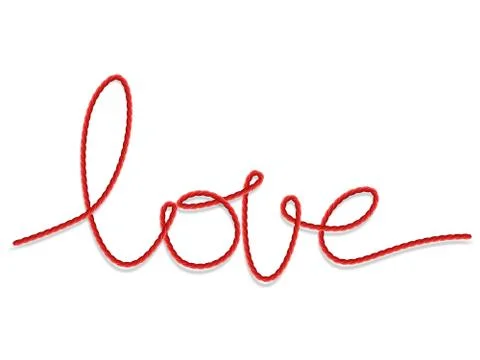 Shape word - love. EPS 10 Stock Illustration