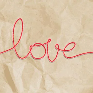 Shape word - love. EPS 10 Stock Illustration