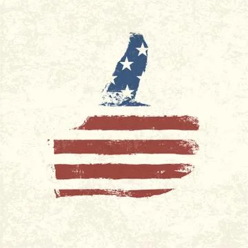 Like shaped american flag. vector, eps10 Stock Illustration