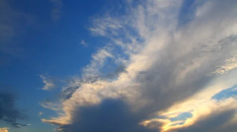 Shaped clouds in the sky after the storm Stock Footage 26639475
