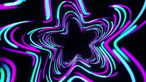 Shaped Colorful Light Streaks Loop Stock Footage 222216776