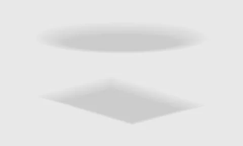 Shaped Drop Shadow as Visual Effect in Graphic Design Vector Set Illustration
