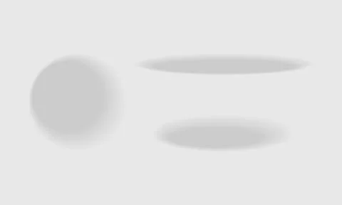 Shaped Drop Shadow as Visual Effect in Graphic Design Vector Set Illustration