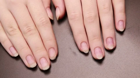 Shaped fingernails look Stock Footage 145971884