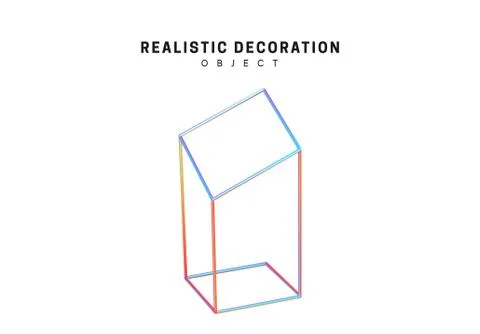 Shaped linear square, cube Realistic shape 3d objects with gradient holograph Stock Illustration