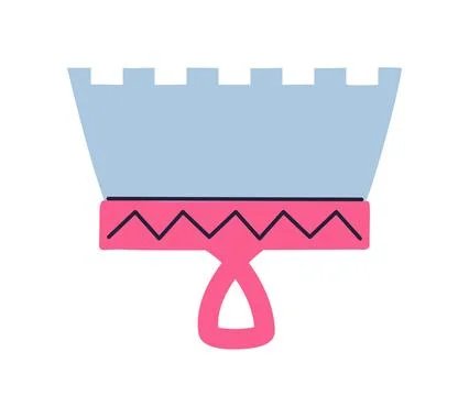 Shaped plasterboard spatula Repair vector illustration tool for plaster builders イラスト素材