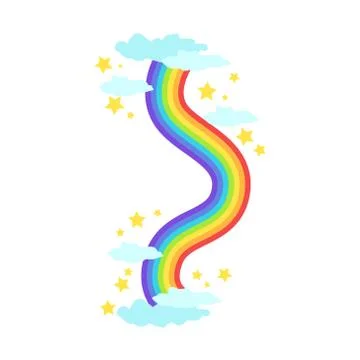 Shaped Rainbow Icon Stock Illustration