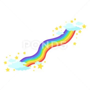 Shaped Rainbow Icon Stock Illustration