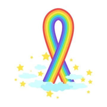 Shaped Rainbow Icon Stock Illustration