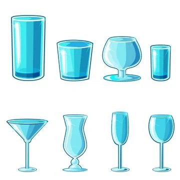 Shaped wineglass, game element vector Stock Illustration