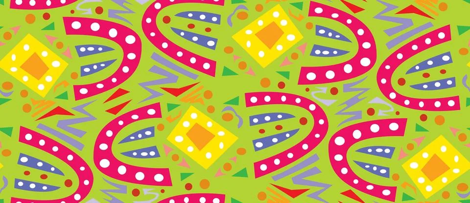 Shapely Seamless Pattern Stock Illustration